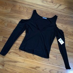 NWT Charlotte Russe Black Cut Out Top
